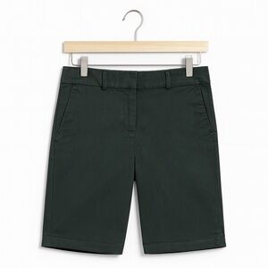 Ann Taylor Signature Women's Sz 10 Black  Flat-Front Bermuda Shorts 10.5" Inseam